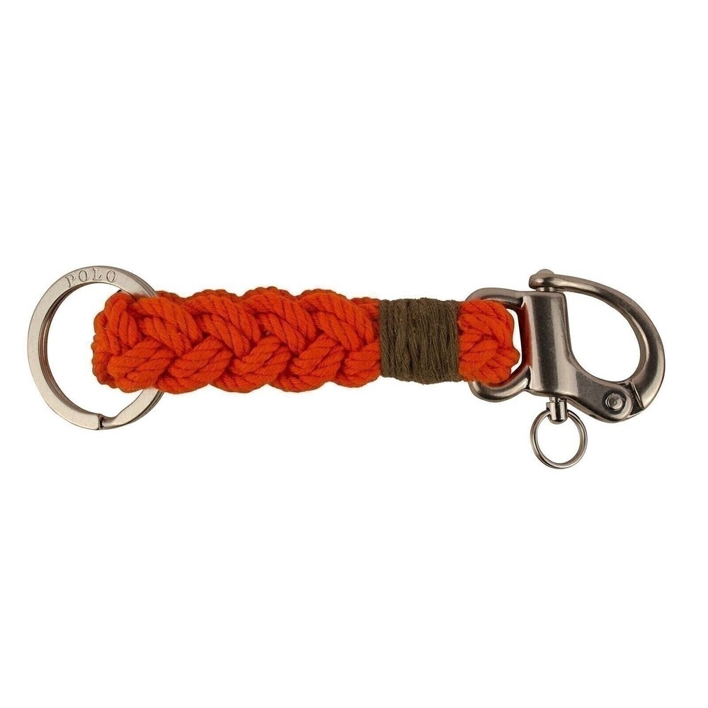 Polo Ralph Lauren Snap-Shackle Braided Key Fob Key Chain-ORN-OS